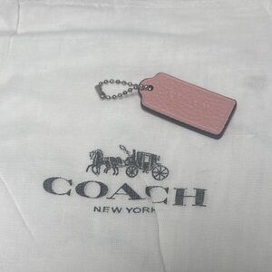 Coach Pink Pebble Leather Hang tag comes with Dusty